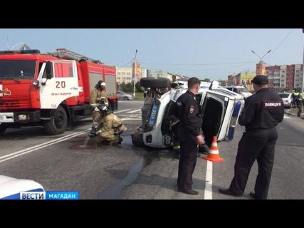 В Магадане полицейский автомобиль попал в серьезное ДТП в Магадане « автомагадан